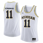 University of Michigan 11 Nik Stauskas White College Basketball Jersey Dzhi,baseball caps,new era cap wholesale,wholesale hats