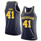 University of Michigan 41 Glen Rice Navy College Basketball Jersey Dzhi,baseball caps,new era cap wholesale,wholesale hats