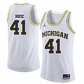 University of Michigan 41 Glen Rice White College Basketball Jersey Dzhi,baseball caps,new era cap wholesale,wholesale hats