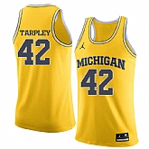 University of Michigan 42 Roy TARPLEY Yellow College Basketball Jersey Dzhi,baseball caps,new era cap wholesale,wholesale hats