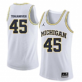 University of Michigan 45 Rudy Tomjanovich White College Basketball Jersey Dzhi,baseball caps,new era cap wholesale,wholesale hats