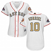 Women Astros 10 Yuli Gurriel White 2018 Gold Program Cool Base Jersey Dzhi,baseball caps,new era cap wholesale,wholesale hats