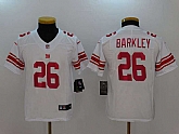 Youth Nike Giants 26 Saquon Barkley White Vapor Untouchable Limited Jersey,baseball caps,new era cap wholesale,wholesale hats