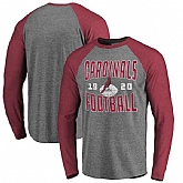 Arizona Cardinals NFL Pro Line by Fanatics Branded Timeless Collection Antique Stack Long Sleeve Tri-Blend Raglan T-Shirt Ash,baseball caps,new era cap wholesale,wholesale hats