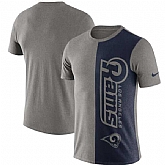 Los Angeles Rams Nike Coin Flip Tri-Blend T-Shirt - Heathered GrayNavy,baseball caps,new era cap wholesale,wholesale hats