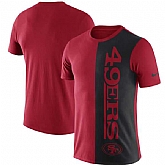 San Francisco 49ers Nike Coin Flip Tri-Blend T-Shirt - ScarletBlack,baseball caps,new era cap wholesale,wholesale hats
