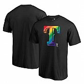 Texas Rangers Fanatics Branded Pride Black T Shirt,baseball caps,new era cap wholesale,wholesale hats