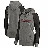 Women Atlanta Falcons NFL Pro Line by Fanatics Branded Timeless Collection Rising Script Plus Size Tri-Blend Hoodie - Ash,baseball caps,new era cap wholesale,wholesale hats