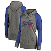 Women Buffalo Bills NFL Pro Line by Fanatics Branded Timeless Collection Rising Script Plus Size Tri-Blend Hoodie - Ash,baseball caps,new era cap wholesale,wholesale hats