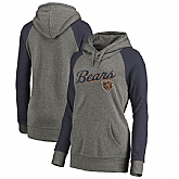 Women Chicago Bears NFL Pro Line by Fanatics Branded Timeless Collection Rising Script Plus Size Tri-Blend Hoodie - Ash,baseball caps,new era cap wholesale,wholesale hats