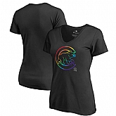 Women Chicago Cubs Fanatics Branded Pride Black T Shirt Fyun,baseball caps,new era cap wholesale,wholesale hats