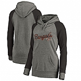 Women Cincinnati Bengals NFL Pro Line by Fanatics Branded Timeless Collection Rising Script Plus Size Tri-Blend Hoodie - Ash,baseball caps,new era cap wholesale,wholesale hats