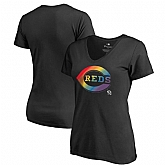 Women Cincinnati Reds Fanatics Branded Pride Black T Shirt Fyun,baseball caps,new era cap wholesale,wholesale hats