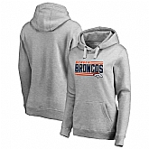 Women Denver Broncos NFL Pro Line by Fanatics Branded Ash Iconic Collection On Side Stripe Plus Size Pullover Hoodie 90Hou,baseball caps,new era cap wholesale,wholesale hats
