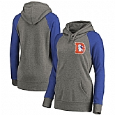 Women Denver Broncos NFL Pro Line by Fanatics Branded Plus Sizes Vintage Lounge Pullover Hoodie - Heathered Gray,baseball caps,new era cap wholesale,wholesale hats