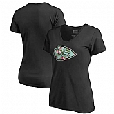Women Kansas City Chiefs NFL Pro Line by Fanatics Branded Lovely Plus Size V Neck T-Shirt Black,baseball caps,new era cap wholesale,wholesale hats