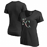 Women Kansas City Royals Fanatics Branded Lovely V Neck T-Shirt Black Fyun,baseball caps,new era cap wholesale,wholesale hats