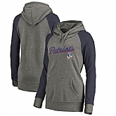 Women New England Patriots NFL Pro Line by Fanatics Branded Timeless Collection Rising Script Plus Size Tri-Blend Hoodie - Ash,baseball caps,new era cap wholesale,wholesale hats