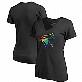Women Toronto Blue Jays Fanatics Branded Black Big & Tall Pride T Shirt Fyun,baseball caps,new era cap wholesale,wholesale hats