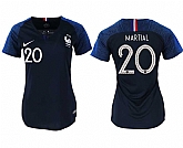 Women France 20 MARTIAL Home 2018 FIFA World Cup Soccer Jersey,baseball caps,new era cap wholesale,wholesale hats
