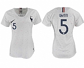 Women France 5 UMTITI Away 2018 FIFA World Cup Soccer Jersey,baseball caps,new era cap wholesale,wholesale hats