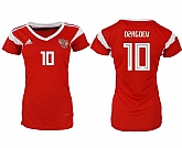 Women Russia 10 DZAGOEV Home 2018 FIFA World Cup Soccer Jersey,baseball caps,new era cap wholesale,wholesale hats