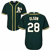 Athletics 28 Matt Olson Green Cool Base Jersey,baseball caps,new era cap wholesale,wholesale hats