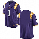LSU Tigers 1 Purple Nike College Football Jersey Dzhi,baseball caps,new era cap wholesale,wholesale hats
