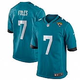 Nike Jaguars 7 Nick Foles Teal Team Color Game Jersey Dzhi,baseball caps,new era cap wholesale,wholesale hats
