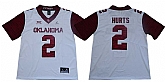Oklahoma Sooners 2 Jalen Hurts White 47 Game Winning Streak College Football Jersey,baseball caps,new era cap wholesale,wholesale hats