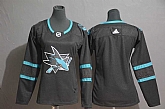 Women Sharks Blank Black Adidas Jersey,baseball caps,new era cap wholesale,wholesale hats
