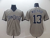 Padres 13 Manny Machado Gray Cool Base Jersey,baseball caps,new era cap wholesale,wholesale hats
