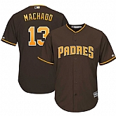 Pirates 13 Manny Machado Brown Cool Base Jersey Dzhi,baseball caps,new era cap wholesale,wholesale hats