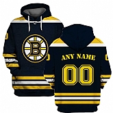 Bruins Black Men's Customized All Stitched Hooded Sweatshirt,baseball caps,new era cap wholesale,wholesale hats