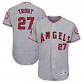 Angels 27 Mike Trout Gray 150th Patch Flexbase Jersey Dzhi,baseball caps,new era cap wholesale,wholesale hats