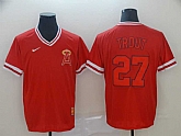 Angels 27 Mike Trout Red Throwback Jersey,baseball caps,new era cap wholesale,wholesale hats