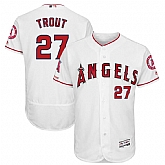 Angels 27 Mike Trout White 150th Patch Flexbase Jersey Dzhi,baseball caps,new era cap wholesale,wholesale hats