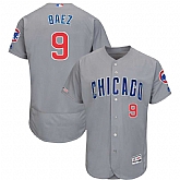 Cubs 9 Javier Baez Gray 150th Patch Flexbase Jersey Dzhi,baseball caps,new era cap wholesale,wholesale hats