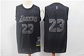 Lakers 23 Lebron James Black Nike Swingman MVP Jersey,baseball caps,new era cap wholesale,wholesale hats