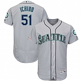 Mariners 51 Ichiro Suzuki Gray 150th Patch Flexbase Jersey Dzhi,baseball caps,new era cap wholesale,wholesale hats