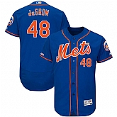 Mets 48 Jacob deGrom Royal 150th Patch Flexbase Jersey Dzhi,baseball caps,new era cap wholesale,wholesale hats