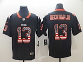 Nike Browns 13 Odell Beckham Jr Black USA Flag Fashion Limited Jersey,baseball caps,new era cap wholesale,wholesale hats