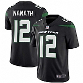 Nike Jets 12 Joe Namath Black New 2019 Vapor Untouchable Limited Jersey Dzhi,baseball caps,new era cap wholesale,wholesale hats