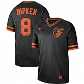 Orioles 8 Cal Ripken Jr Black Throwback Jersey Dzhi,baseball caps,new era cap wholesale,wholesale hats
