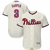 Phillies 3 Bryce Harper Cream 150th Patch Flexbase Collection Dzhi,baseball caps,new era cap wholesale,wholesale hats