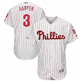 Phillies 3 Bryce Harper White 150th Patch Flexbase Collection Dzhi,baseball caps,new era cap wholesale,wholesale hats
