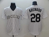 Rockies 28 Nolan Arenado White Cool Base Jersey,baseball caps,new era cap wholesale,wholesale hats