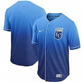 Royals Blank Blue Drift Fashion Jersey Dzhi,baseball caps,new era cap wholesale,wholesale hats