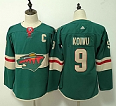 Women Wild 9 Mikko Koivu Green Adidas Jersey,baseball caps,new era cap wholesale,wholesale hats