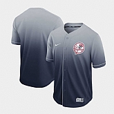 Yankees Blank Gray Drift Fashion Jersey Dzhi,baseball caps,new era cap wholesale,wholesale hats